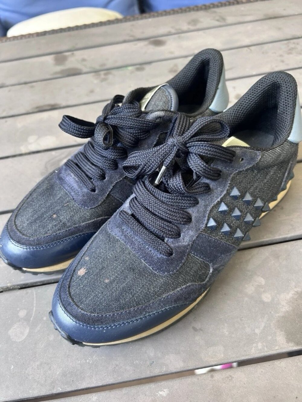 Valentino Garavani Women's Rock Runner Sneakers US 7 Blue